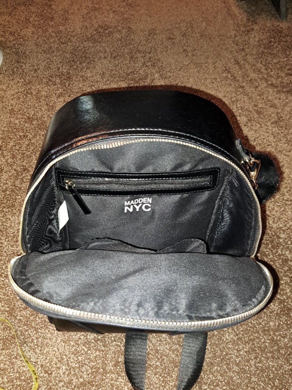 Madden NYC Women's Faux Leather Dome Ring Backpack,Purse &Keychain-Key Charm - Picture 6 of 10